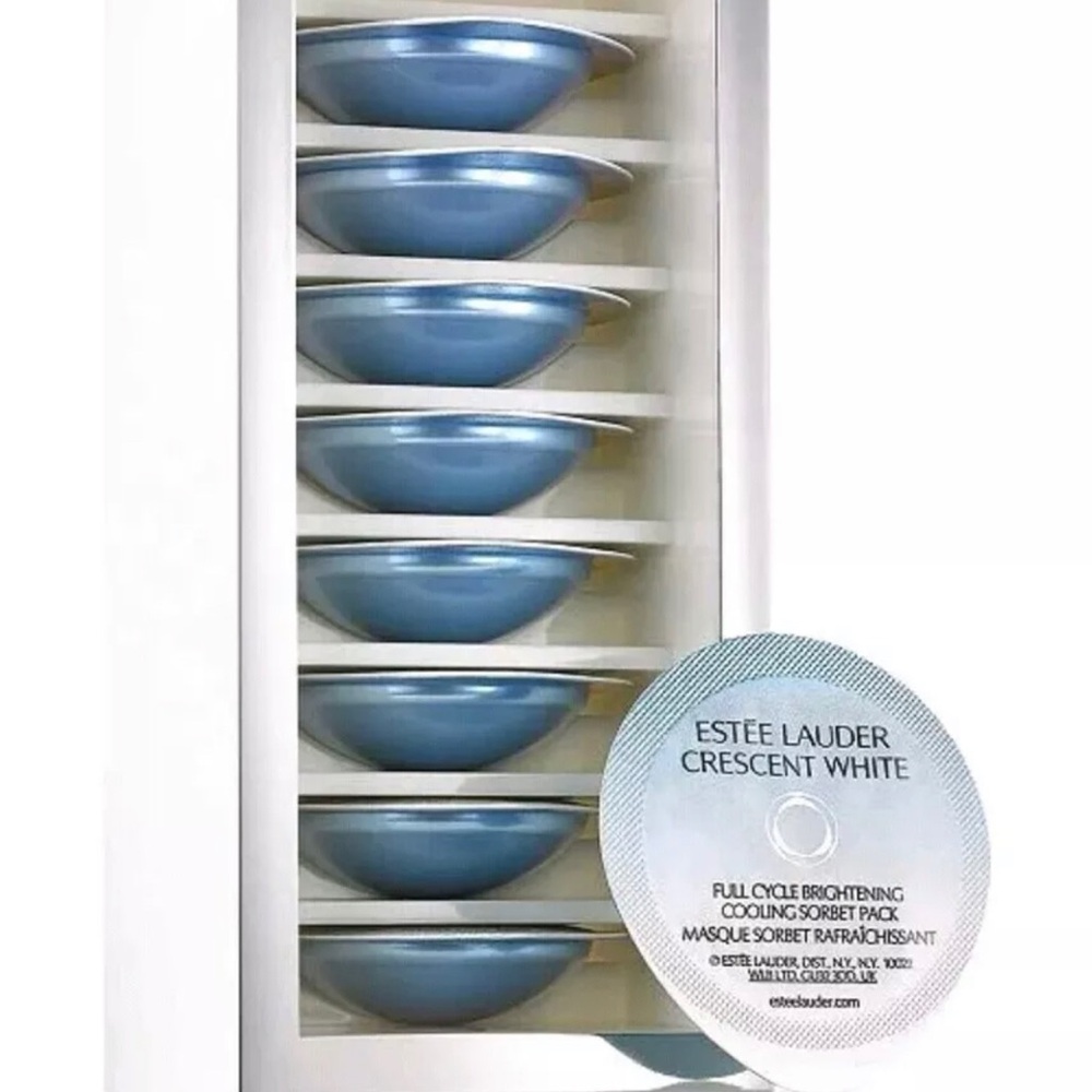 ESTEE LAUDER CRESCENT WHITE FULL CYCLE BRIGHTENING COOLING SORBET PACK (8) NEW ☘